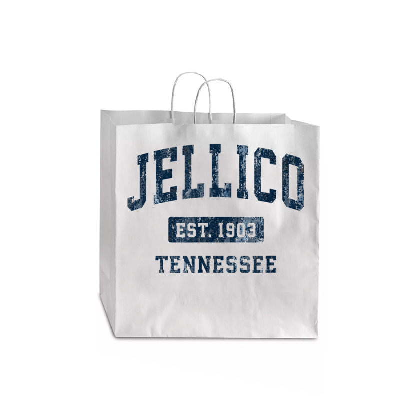 Jellico Tennessee Tn Vintage Athletic Sports Design Jumbo Paper Bag - 18 X 7 X 18 3/4 | Artistshot