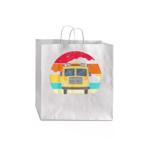 Retro Yellow School Bus For School Bus Driver And Busman Jumbo Paper Bag - 18 X 7 X 18 3/4 | Artistshot