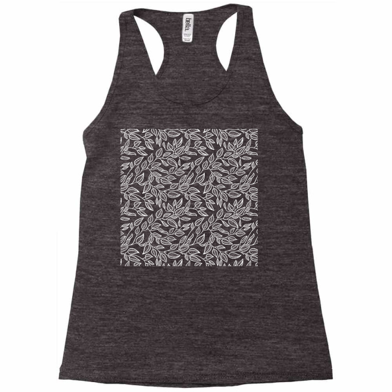 Nature Pattern T  Shirt Minimalist Leaf Line Art Illustration As A Sea Racerback Tank by vhoeger208 | Artistshot