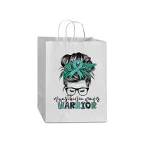 Myasthenia Gravis Warrior Mom Mg Awareness T Shirt Mart Paper Bag -13 X 7 X 17 | Artistshot