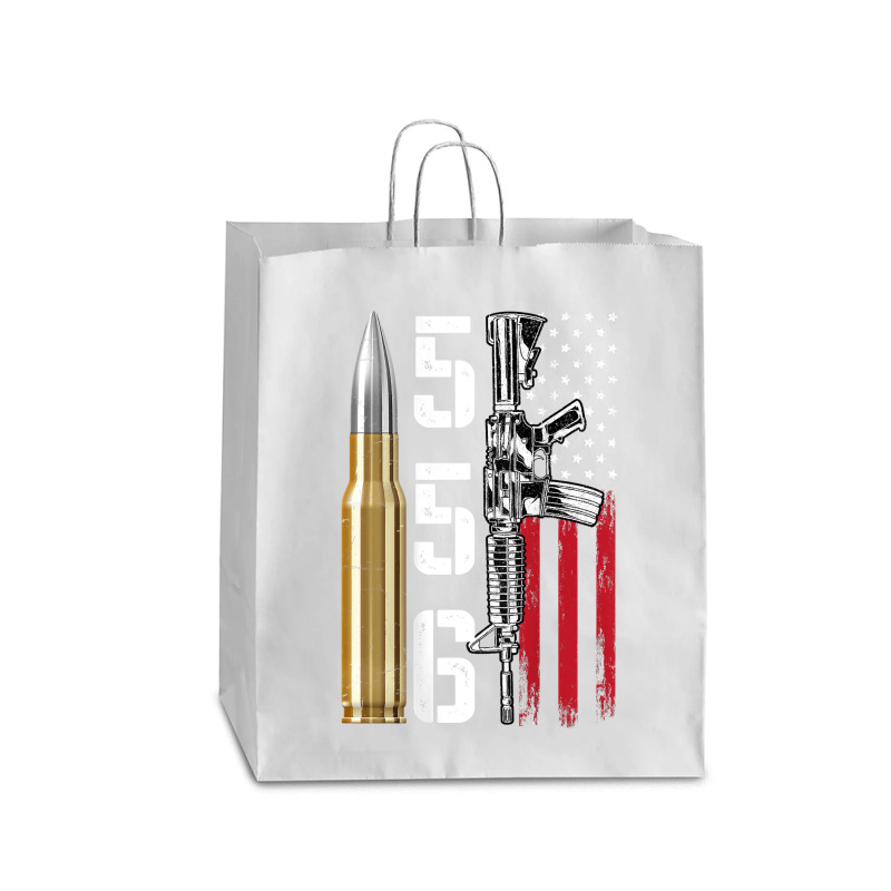 Ar-15 American Flag, Ar15 Rifle Sling Gift Gun Owner Back Queen Paper Bag - 16 x 6 x 19 1/4 by rayhenault | Artistshot