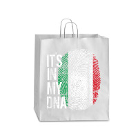 Italian Pride Fingerprint - It_s In My Dna Italy Flag Queen Paper Bag - 16 X 6 X 19 1/4 | Artistshot