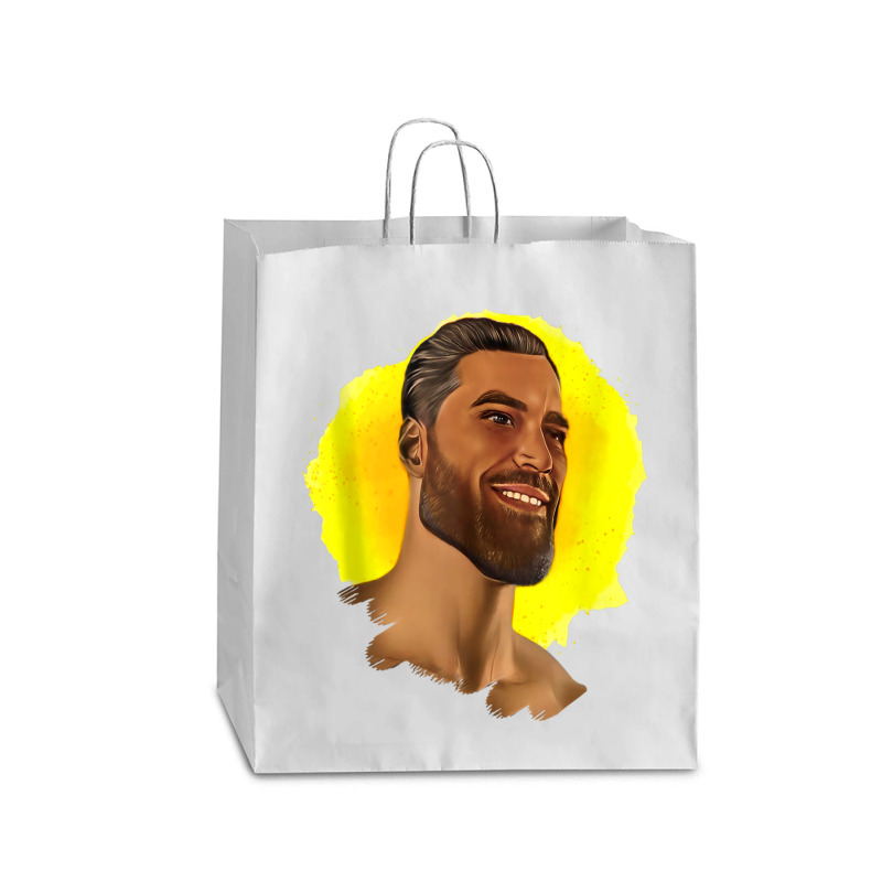 Funny Gigachad Meme Giga Chad Alpha Male Sigma Male Memes Tank Top Queen Paper Bag - 16 X 6 X 19 1/4 | Artistshot