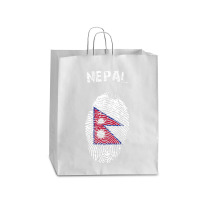 Nepal Fingerprint Flag Country Pride Heritage Shirt Queen Paper Bag - 16 X 6 X 19 1/4 | Artistshot