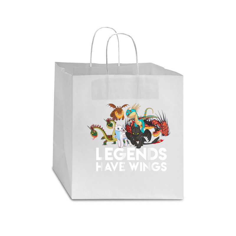 How To Train Your Dragons 3 Hidden World Legends Have Wings Star Paper Bag - 13 X 7 X 13 | Artistshot