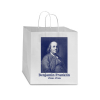 Ben Franklin T Shirt. Vintage Founding Father Tee Star Paper Bag - 13 X 7 X 13 | Artistshot