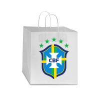 Brazilian Football Confederation Star Paper Bag - 13 X 7 X 13 | Artistshot