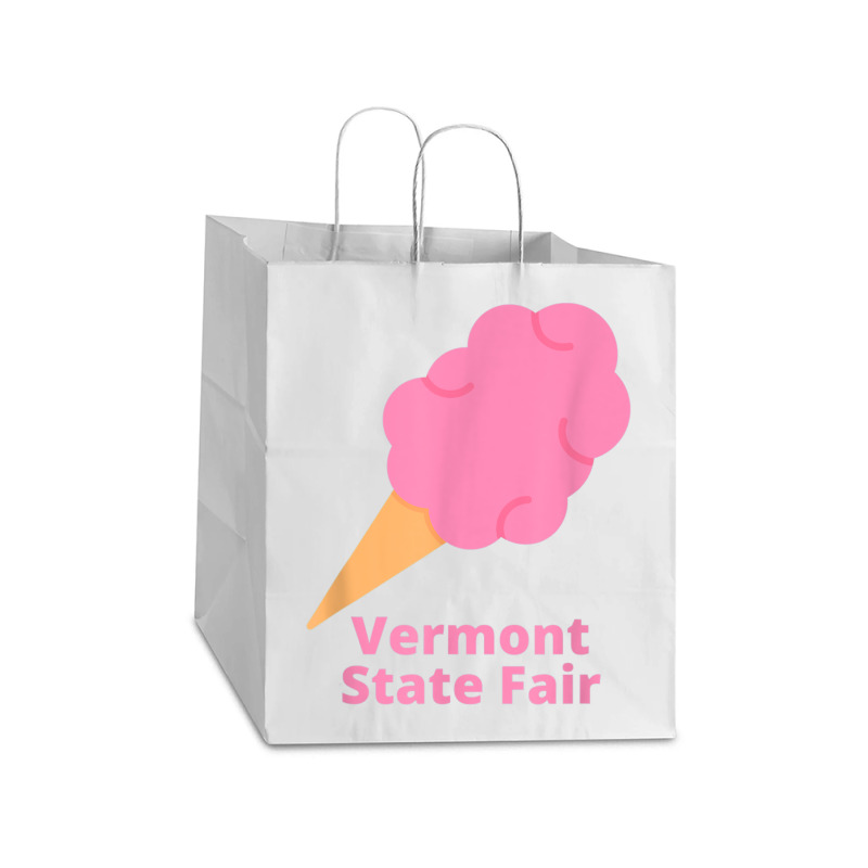 Vermont State Fair Pink Cotton Candy County Fair Take Out Paper Bag - 14 X 10 X 15 1/2 | Artistshot