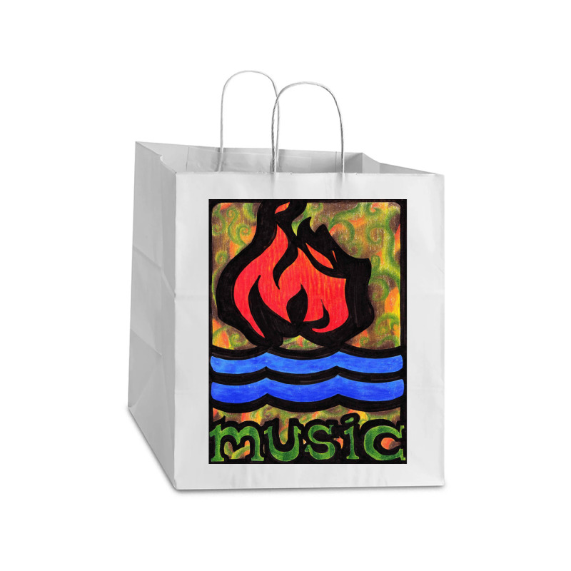 Hot Water Music Take Out Paper Bag - 14 X 10 X 15 1/2 | Artistshot