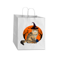 Halloween People Giving Me Peace Hand Skeleton Skull Creeps Halloween Take Out Paper Bag - 14 X 10 X 15 1/2 | Artistshot