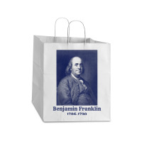 Ben Franklin T Shirt. Vintage Founding Father Tee Take Out Paper Bag - 14 X 10 X 15 1/2 | Artistshot