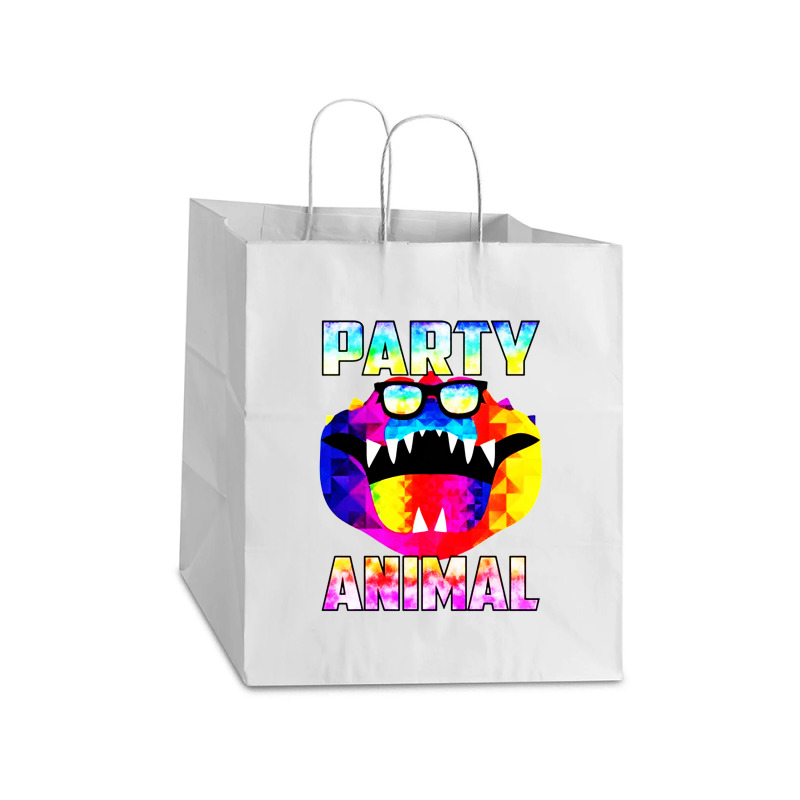 Party Animal Crocodile Alligator Take Out Paper Bag - 14 X 10 X 15 1/2 | Artistshot