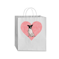 Rat Terrier Valentines Day Dog Love Fingerprint Traveler Paper Bag -13 X 6 X 15 3/4 | Artistshot