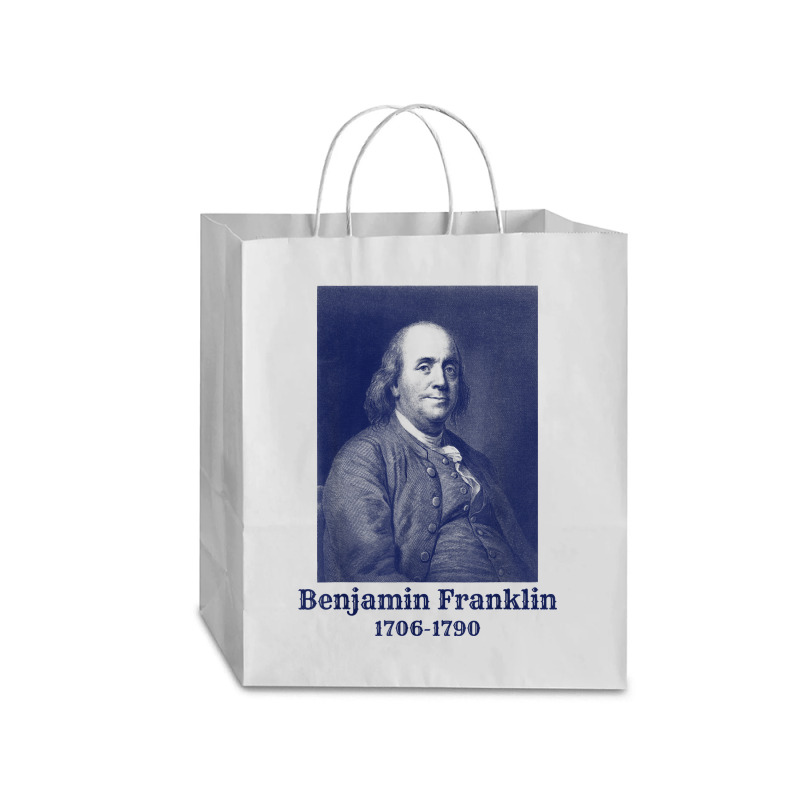 Ben Franklin T Shirt. Vintage Founding Father Tee Traveler Paper Bag -13 X 6 X 15 3/4 | Artistshot