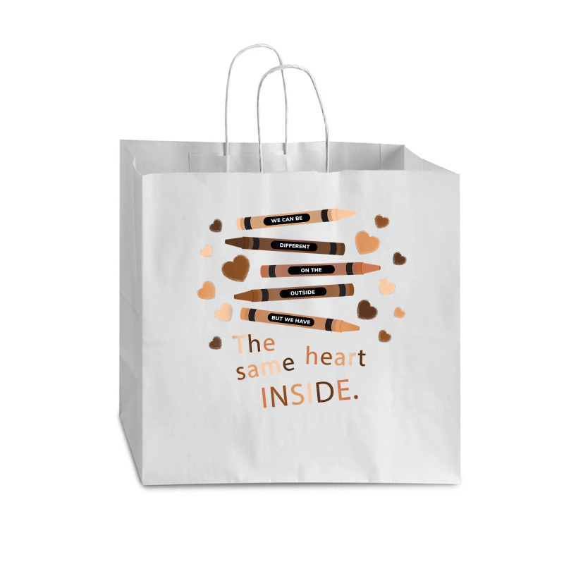 The Same Heart Inside - History Month Black Lives Matter Blm New Year Vogue Paper Bag - 16 X 6 X 12 | Artistshot