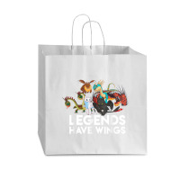 How To Train Your Dragons 3 Hidden World Legends Have Wings Vogue Paper Bag - 16 X 6 X 12 | Artistshot