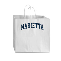 Marietta Georgia Ga Vintage Sports Design Navy Design T Shirt Vogue Paper Bag - 16 X 6 X 12 | Artistshot