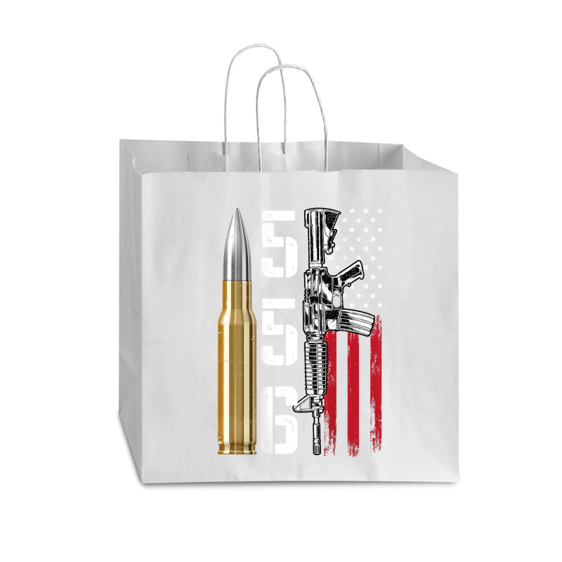 Ar-15 American Flag, Ar15 Rifle Sling Gift Gun Owner Back Vogue Paper Bag - 16 x 6 x 12 by rayhenault | Artistshot