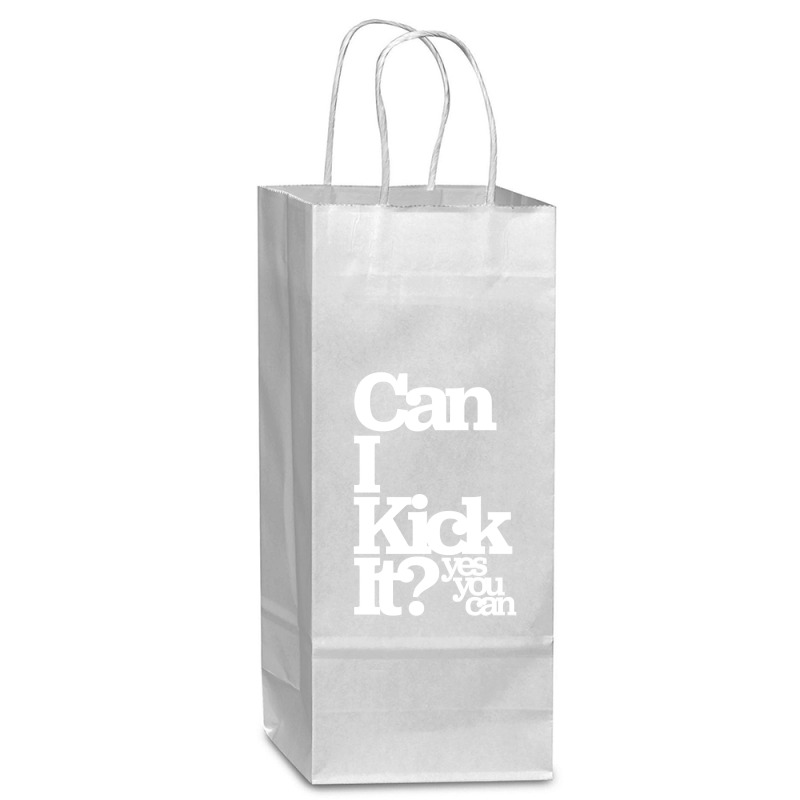 Can I Kick It Yes You Can! Great Gift For Old School Hiphop Heads Wine Paper Bag - 5 1/2 X 3 1/4 X 13 | Artistshot