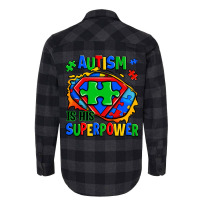 Autism Is His Superpower Ripped Flannel Shirt | Artistshot