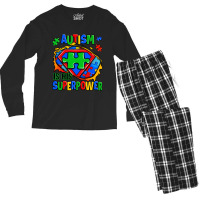 Autism Is His Superpower Ripped Men's Long Sleeve Pajama Set | Artistshot