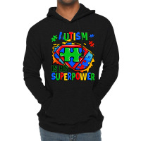 Autism Is His Superpower Ripped Lightweight Hoodie | Artistshot