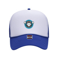 White And Blue dan tdm Foam Trucker Hat - leanh88