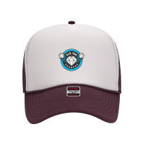 White And Maroon dan tdm Foam Trucker Hat - leanh88