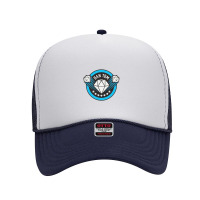 White And Navy dan tdm Foam Trucker Hat - leanh88