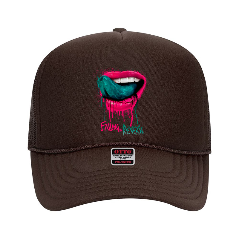 Falling In Reverse   Official Merchandise   Lips Pullover Hoodie Foam Trucker Hat by adam.troare | Artistshot