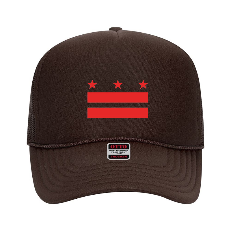 The District Of Columbia Flag (red)   Washington D.c. Pullover Hoodie Foam Trucker Hat by Anitabostic | Artistshot