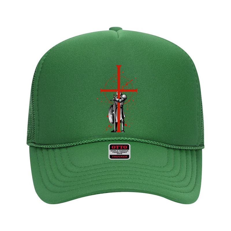 Templar Knight Crusader Templar Knights Foam Trucker Hat | Artistshot