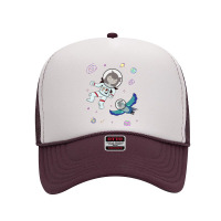 Jaiden Animations Astronaut Surrounded By Bird, Stars And Planets, Hav Foam Trucker Hat | Artistshot