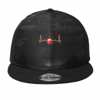 Inspiring Blood Donation Heartbeat For Blood Donors T Shirt Camo Snapback | Artistshot