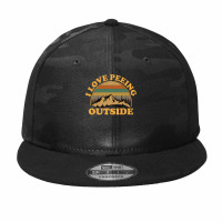 I Love Peeing Outside Funny Camping Hiking Camo Snapback | Artistshot