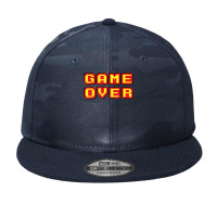 Game Over Vintage Retro Video Games Gaming Gift Arcade T Shirt Camo Snapback | Artistshot