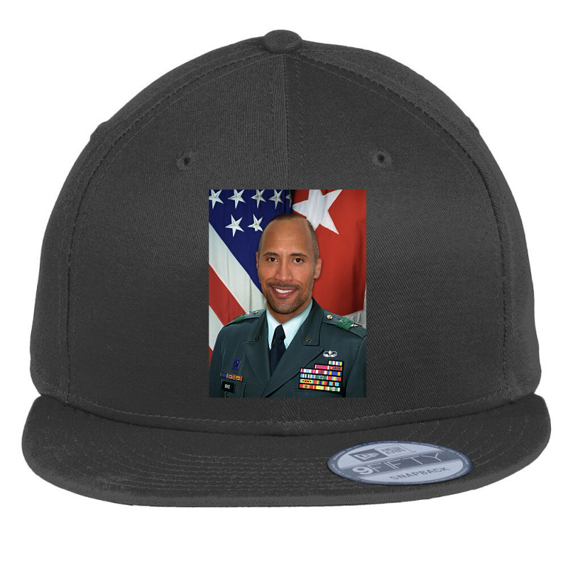 Poster Dwayne Johnson Replace Face Flat Bill Snapback Cap by Artists-Zoe | Artistshot