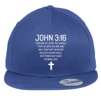 John 316 Bible Verse Scripture Christians Character Animae Flat Bill Snapback Cap | Artistshot