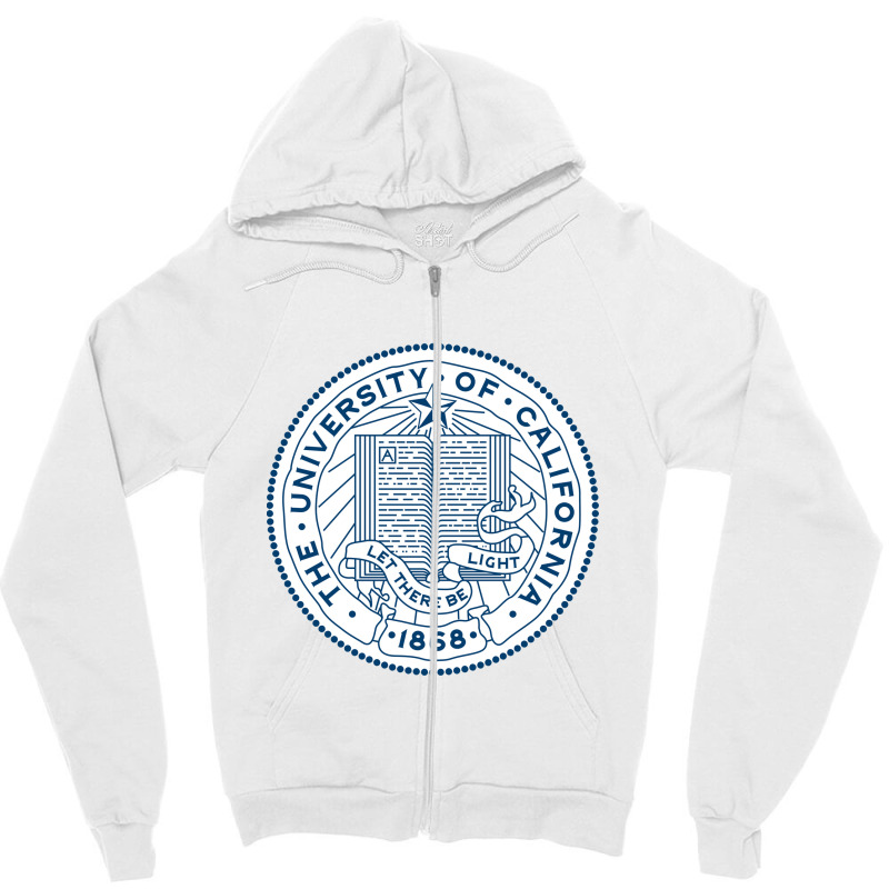 The University Of California Vectorized Zipper Hoodie by Suksesan | Artistshot