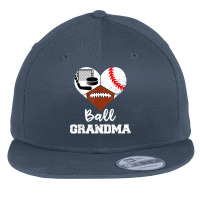 Ball Grandma Heart Funny Football Baseball Hockey Grandma T Shirt Flat Bill Snapback Cap | Artistshot