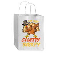 Chatty Turkey Matching Family Group Thanksgiving Party Cub Paper Bag - 8 X 4 1/2 X 10 1/4 | Artistshot