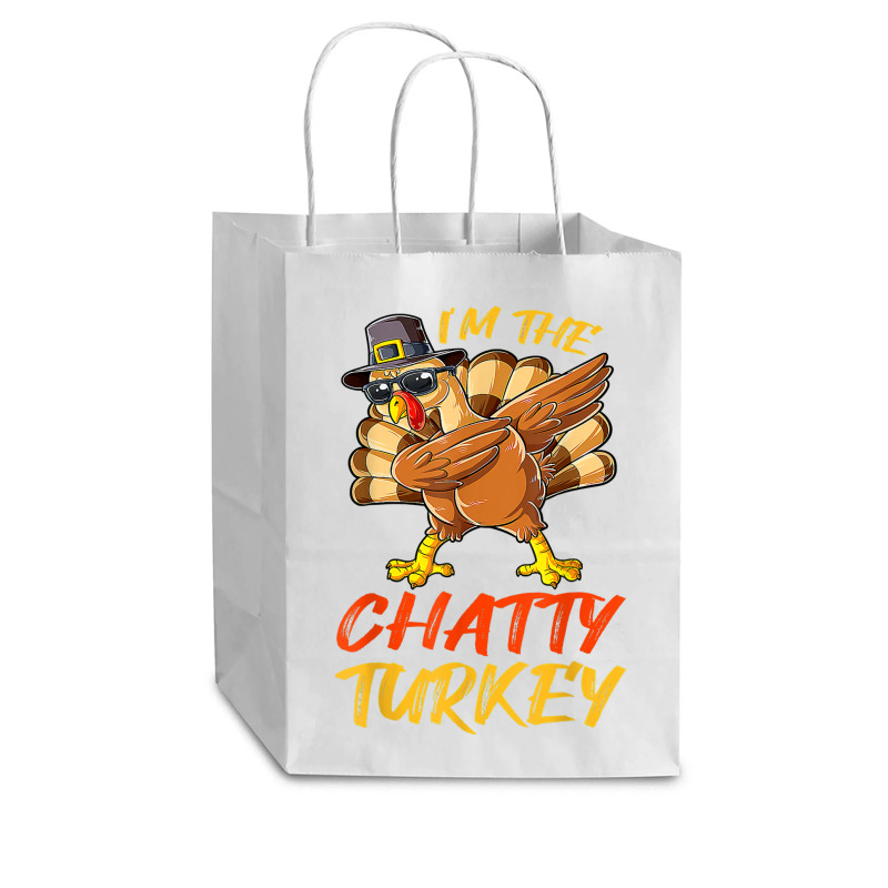 Chatty Turkey Matching Family Group Thanksgiving Party Cub Paper Bag - 8 X 4 1/2 X 10 1/4 | Artistshot