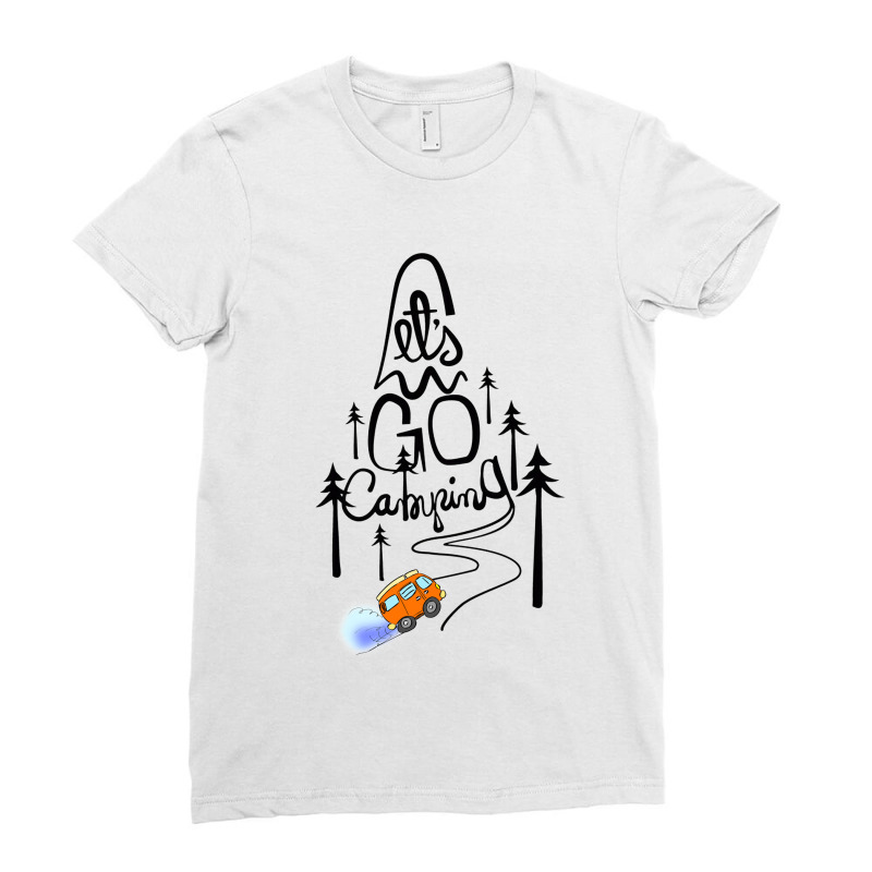 Let Go Camping Ladies Fitted T-Shirt by hoainv | Artistshot