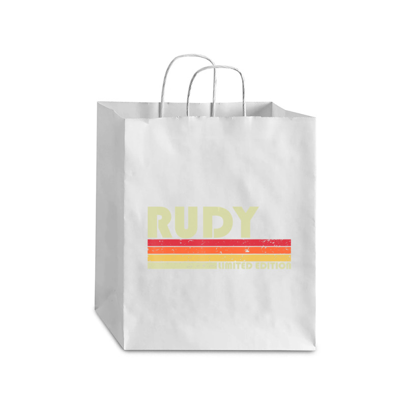 Rudy Name Personalized Retro Vintage Birthday Debie Paper Bag - 10 X 5 X 13 | Artistshot