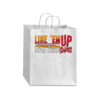 Line 'em Up We're Doing Sporting Clays Shotgun Clay Shooting T Shirt Debie Paper Bag - 10 X 5 X 13 | Artistshot