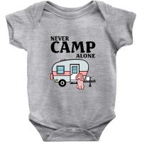 Never Camp Alone  Camper Love Poodle Dog Baby Bodysuit | Artistshot