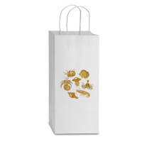 Golden Crustaceancore Double Wine Paper Bag - 6 1/2 X 3 1/2 X 12 3/8 | Artistshot