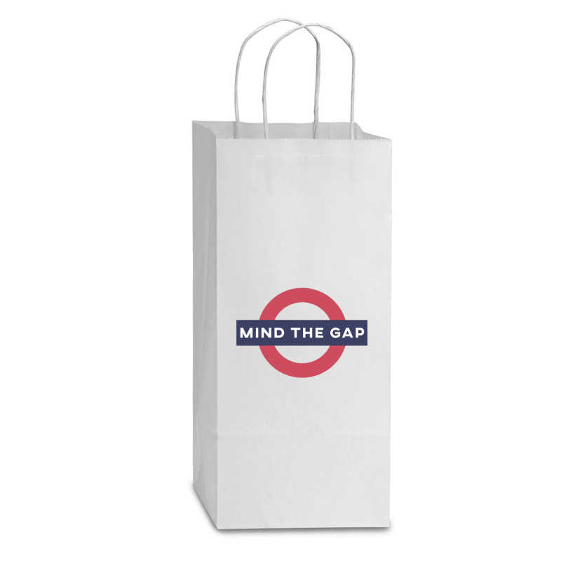 Mind The Gap Sweatshirt Double Wine Paper Bag - 6 1/2 X 3 1/2 X 12 3/8 | Artistshot