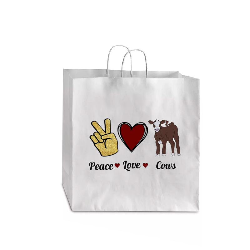 Peace Cows Jumbo Paper Bag - 18 X 7 X 18 3/4 | Artistshot