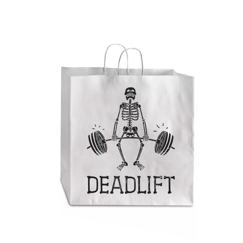 Deadlift Funny Halloween Skeleton Weight Lifting Workout Tank Top Jumbo Paper Bag - 18 X 7 X 18 3/4 | Artistshot